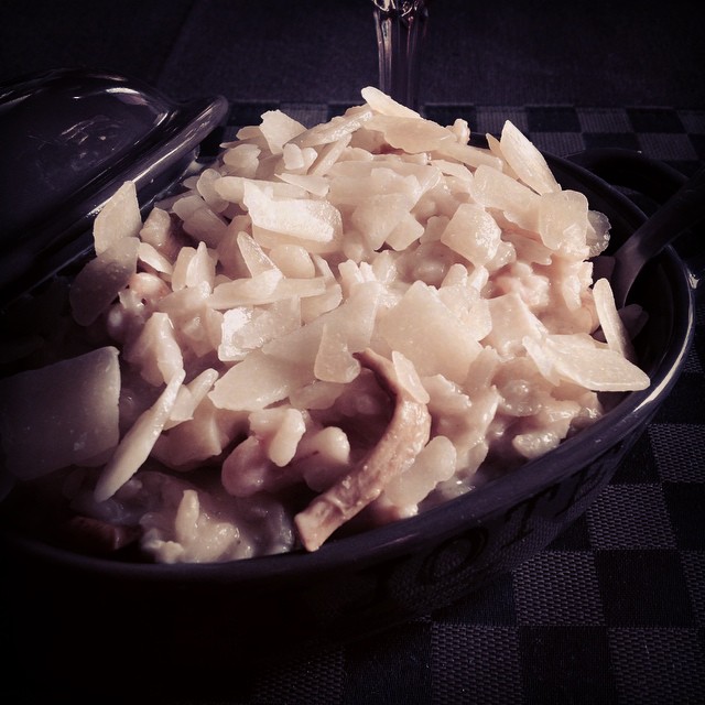 Risotto terre-mer (crevettes-girolles)