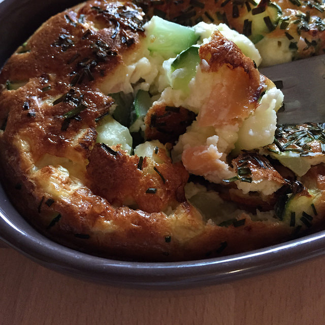 Cocottes de courgette au saumon fumé
