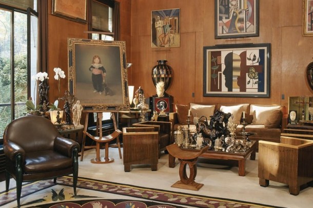 Grand Salon du 55 rue de Babylone, où vécut Yves Saint Laurent de 1970 à 2008 Photographie Nicolas Mathéus