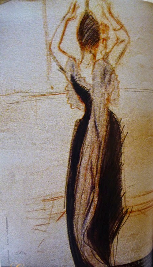 Paul-César Helleu (1859-1927) "Le lys", portrait de la comtesse Greffulhe de dos (1891) Dessin aux trois crayons, collection particulière