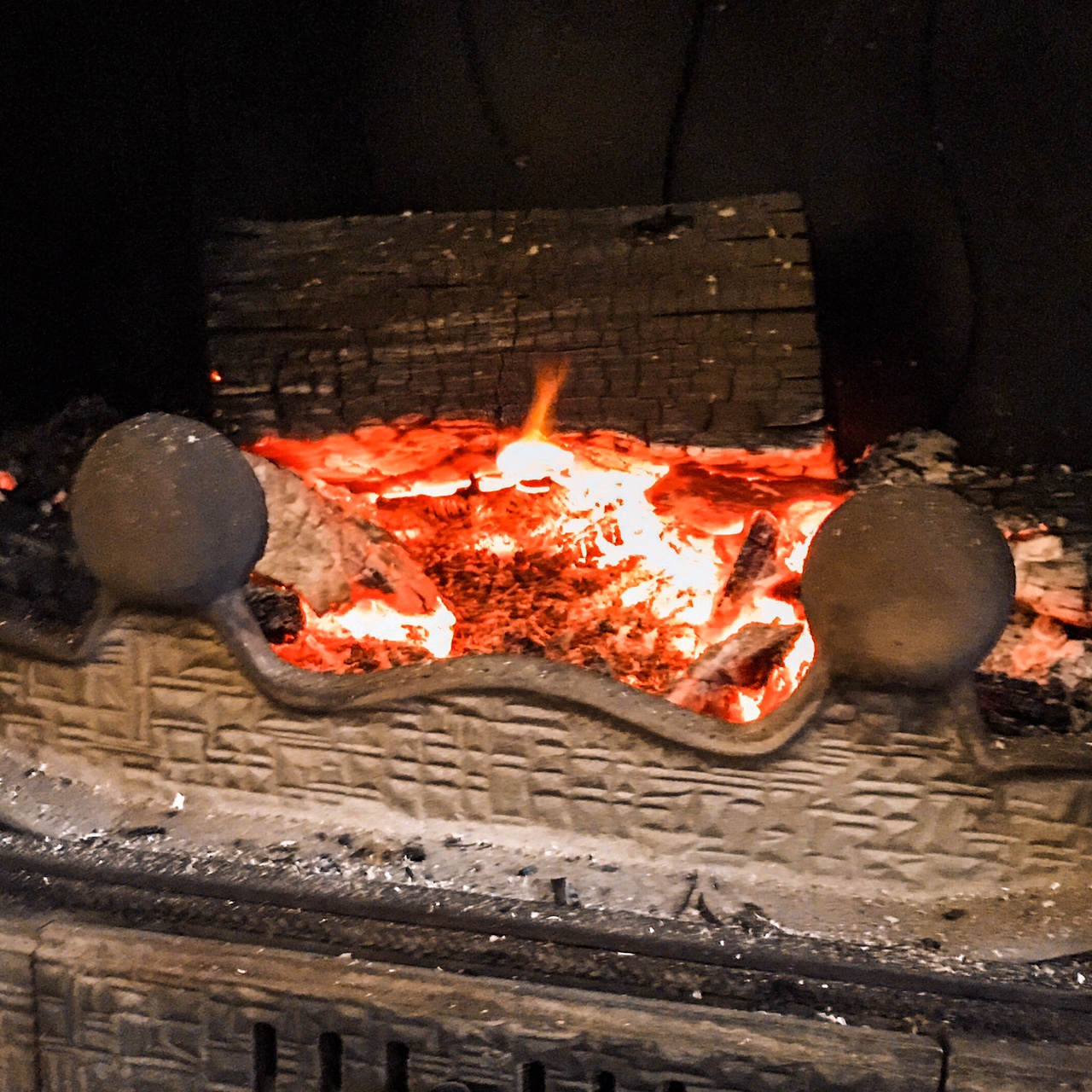 Un bon feu de cheminée