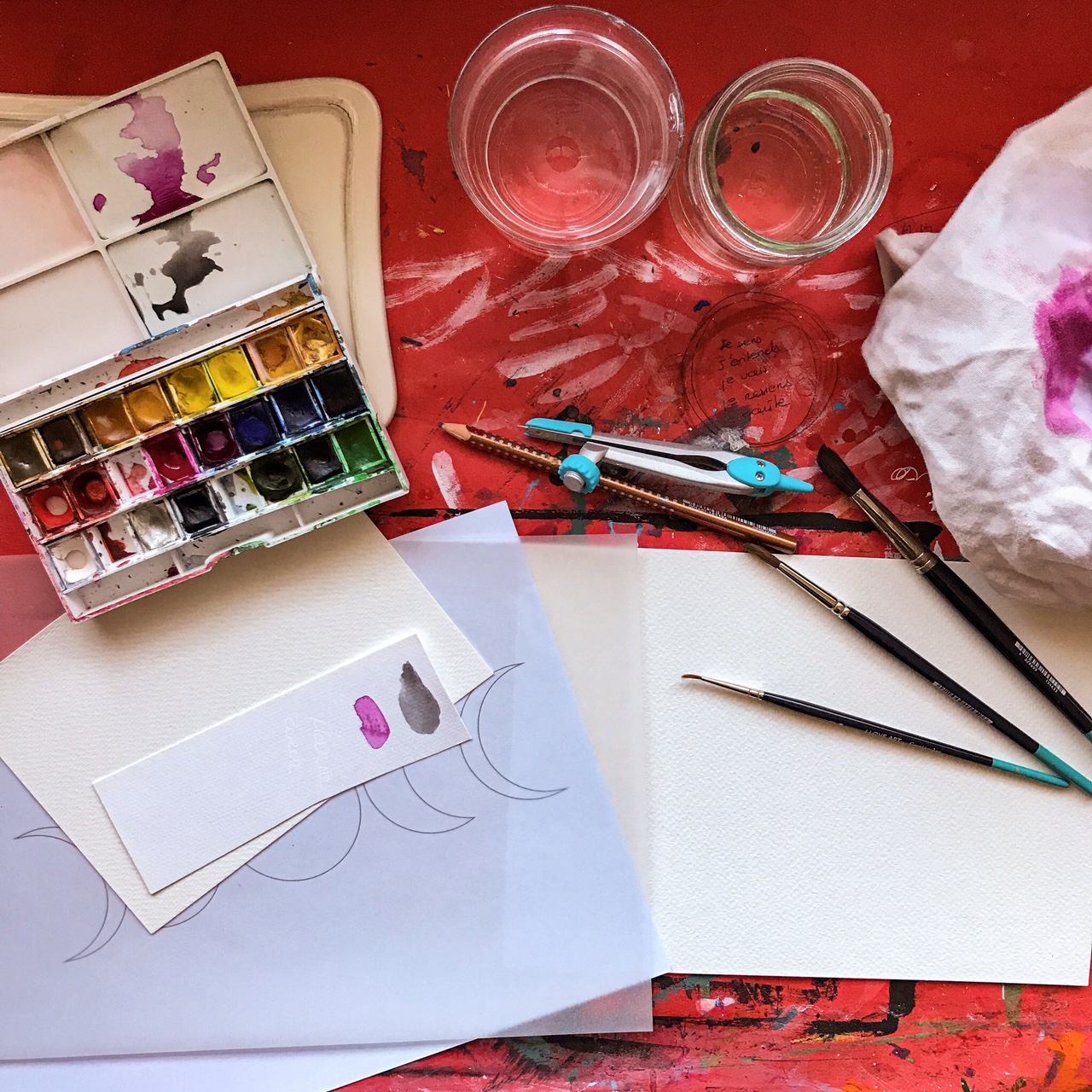 Un cours d'aquarelle