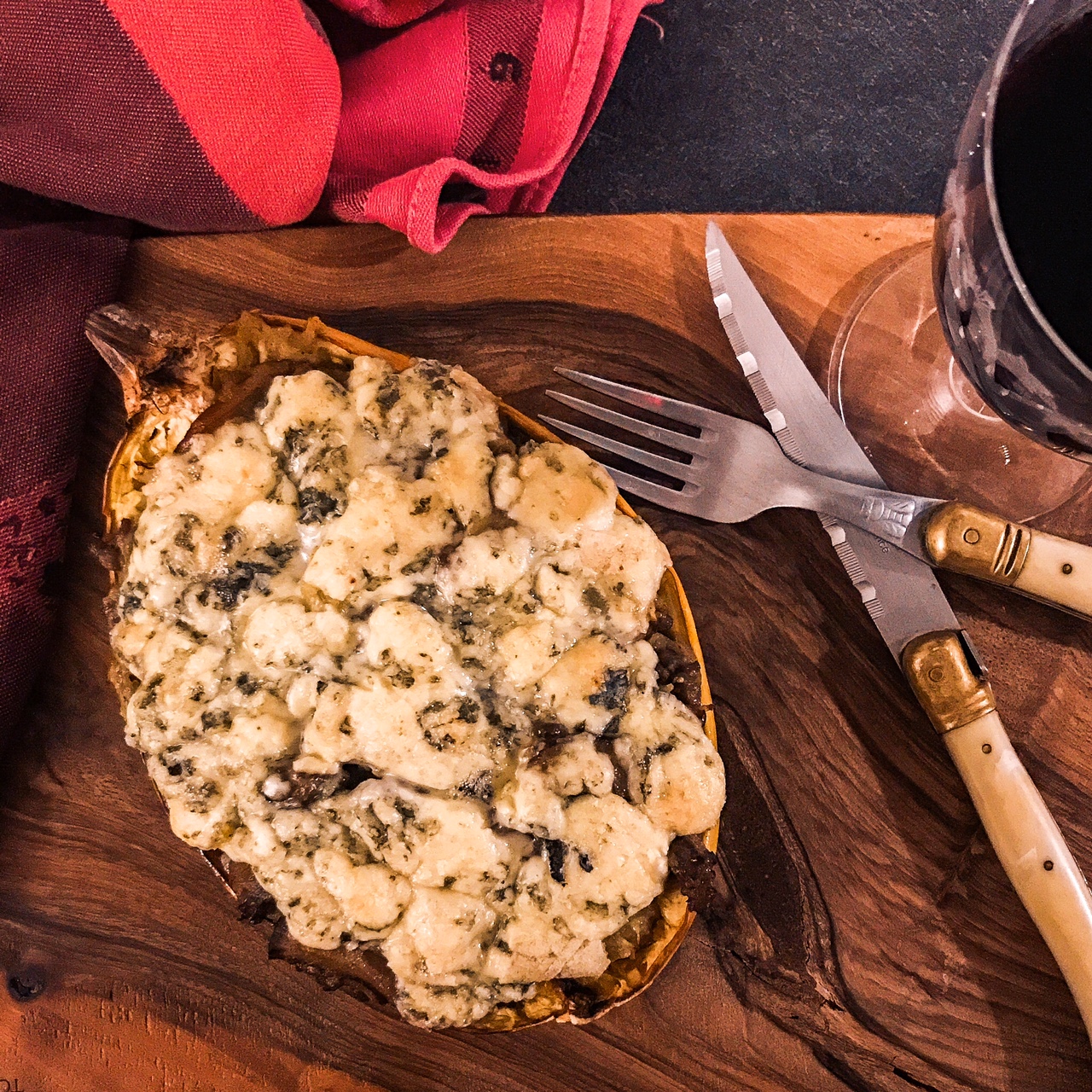Gratin de courge spaghetti au Bleu d&rsquo;Auvergne