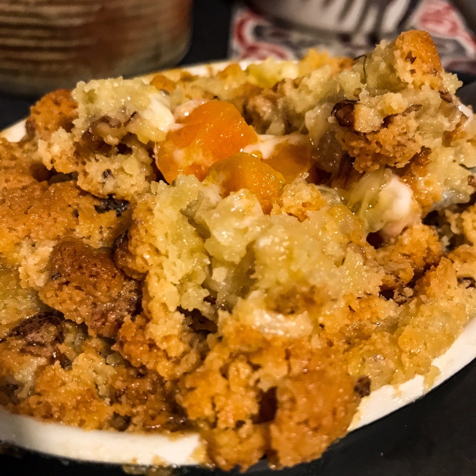 Crumble de patate douce et de carotte au saint-Nectaire