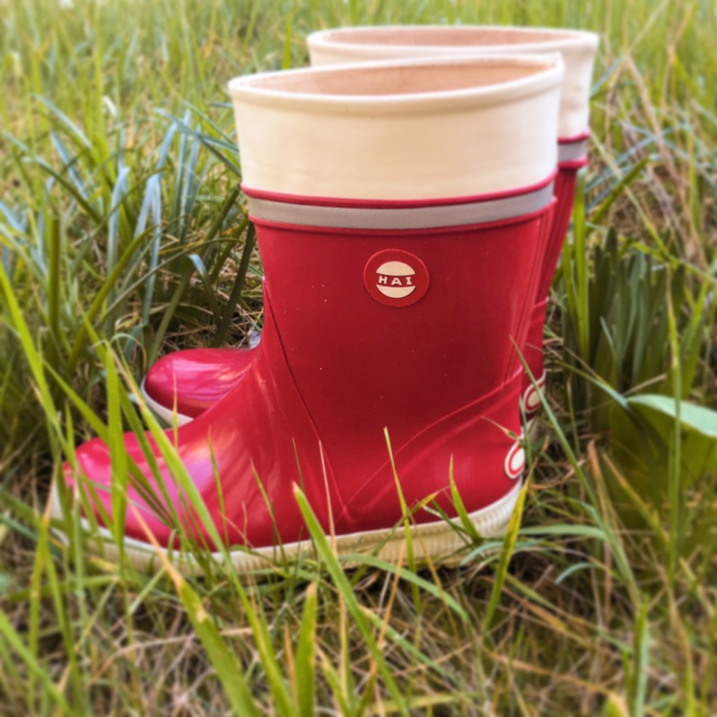 Des bottes de pluie&nbsp;rouges
