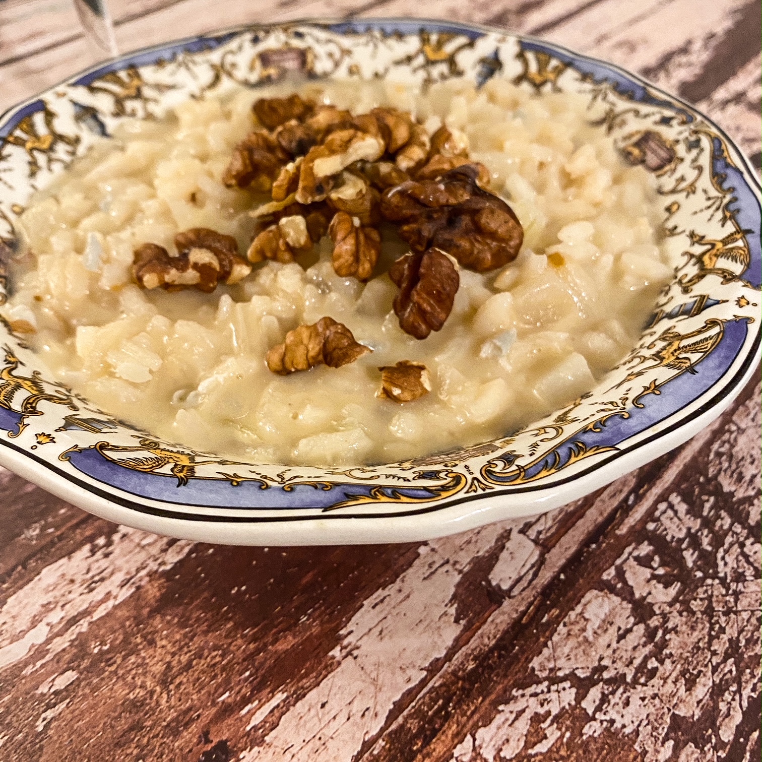 Risotto gorgonzola et poires