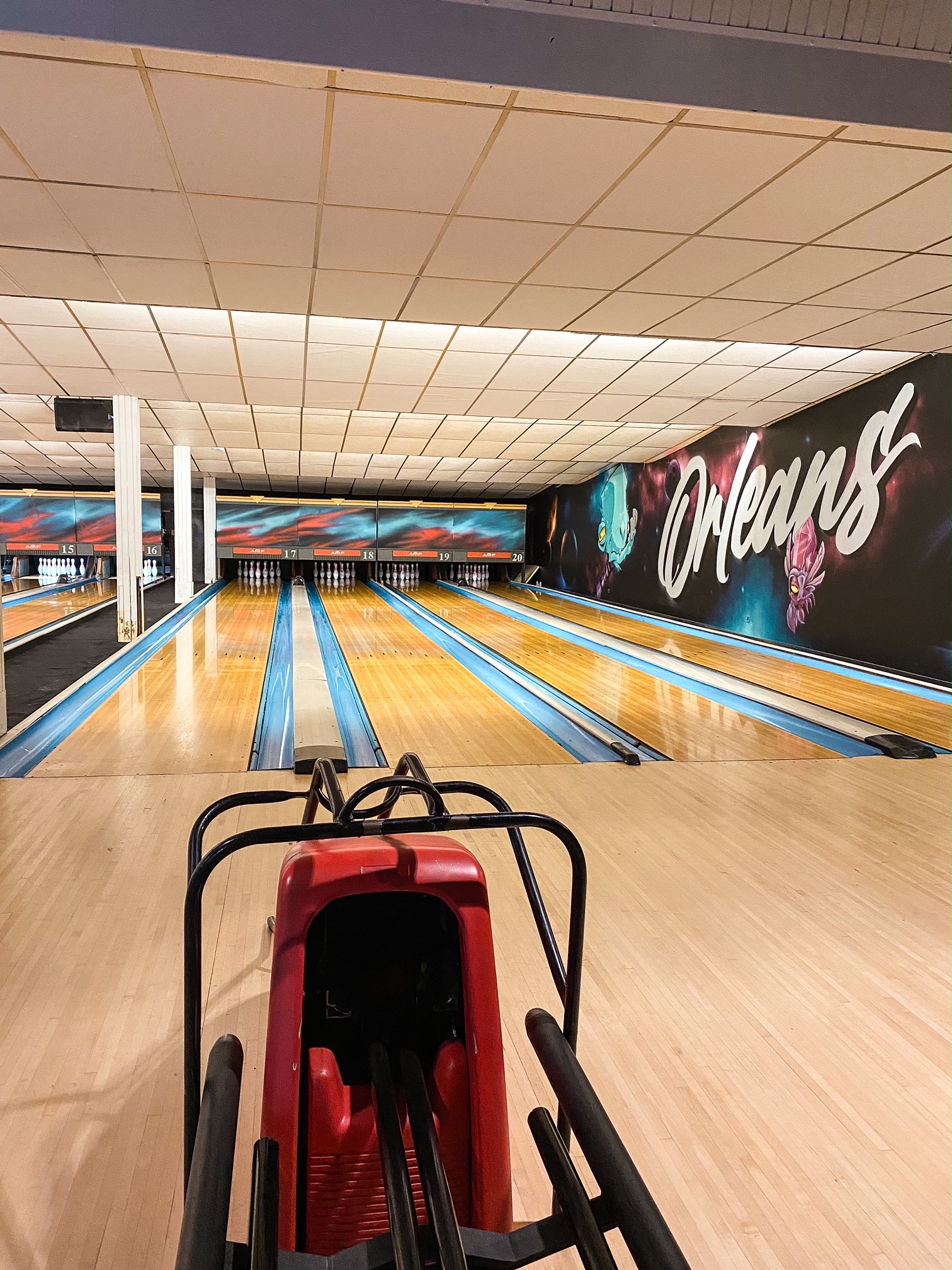Un espace de bowling